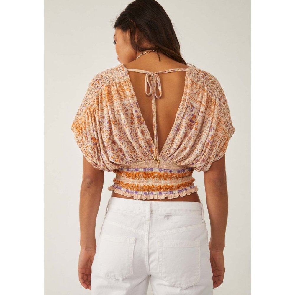 🎉LAST CHANCE🎉 NWT Free People Next Vacation Top / Ivory Combo - Picture 4 of 7